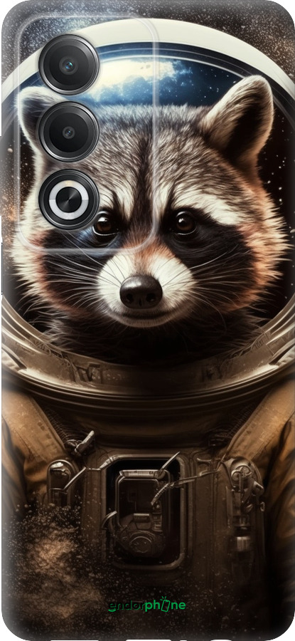 Силиконовый чехол Raccoon austronaut для Oppo A3 Pro 5G - 5581u-4144 изображение 