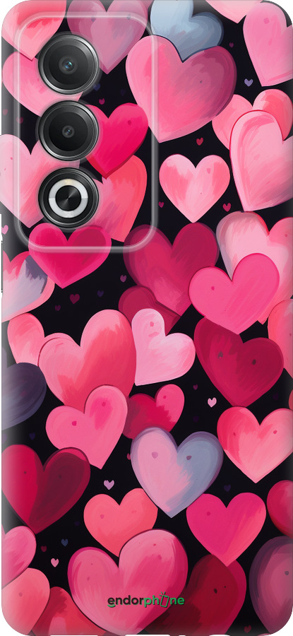 Силиконовый чехол Сердечки 4 для Oppo A80 5G - 5662u-3963 изображение 