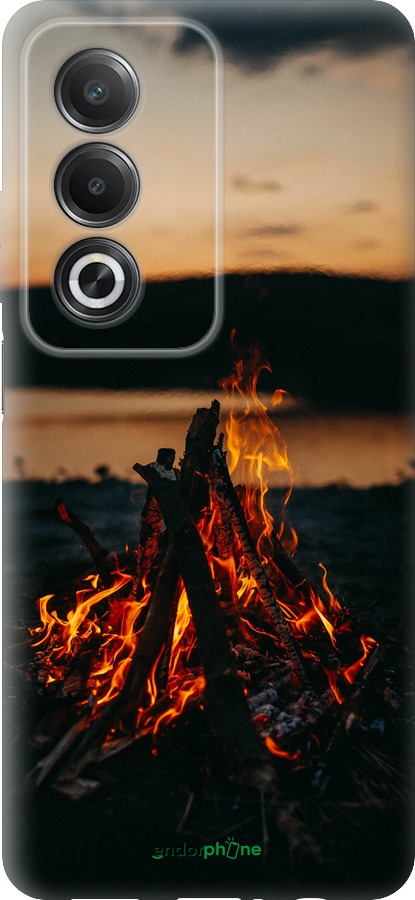 Силиконовый чехол Огонь для Oppo A3 Pro 5G - 6021u-4144 изображение 