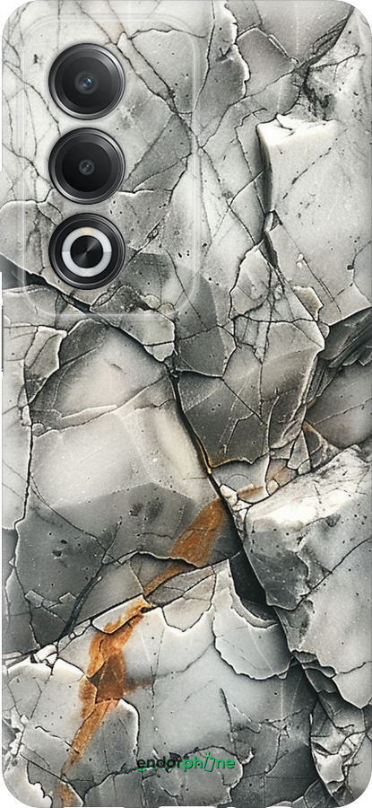 Силиконовый чехол Серый мрамор для Oppo A3 Pro 5G - 6041u-4144 изображение 