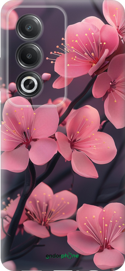 Силіконовий чехол Пурпурова сакура для Oppo A3 Pro 5G - 6075u-4144 изображение 