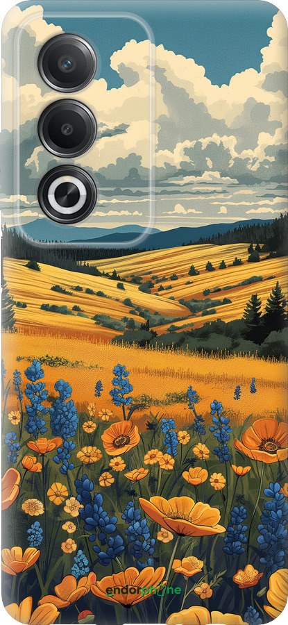 Силиконовый чехол Украинское поле для Oppo A3 Pro 5G - 6082u-4144 изображение 