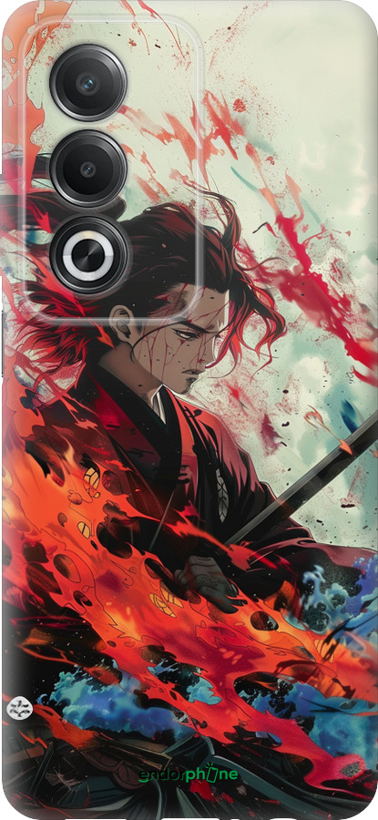 Силиконовый чехол Битва стихий для Oppo A80 5G - 6110u-3963 изображение 