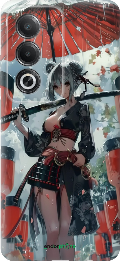 Силиконовый чехол Гейша-воин для Oppo A3 Pro 5G - 6124u-4144 изображение 