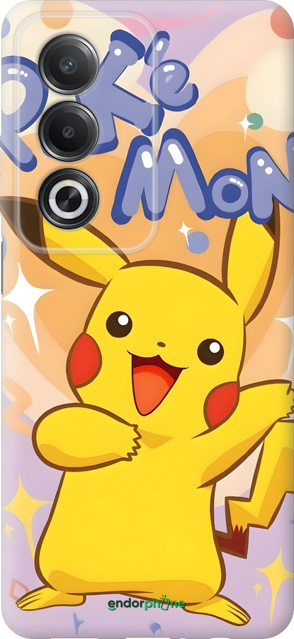 Силиконовый чехол Пикачу для Oppo A3 Pro 5G - 6383u-4144 изображение 