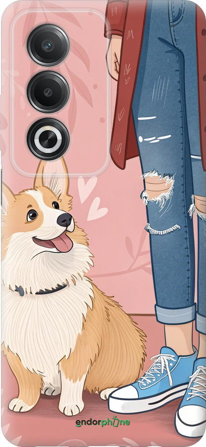 Силиконовый чехол Корги 3 для Oppo A3 Pro 5G - 6707u-4144 изображение 