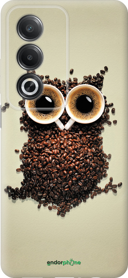 Силиконовый чехол Сова из кофе для Oppo A3 Pro 5G - 777u-4144 изображение 