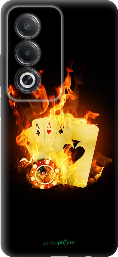 Силіконовий чехол Палаючі карти  для Oppo A3 Pro 5G - 839u-4144 изображение 