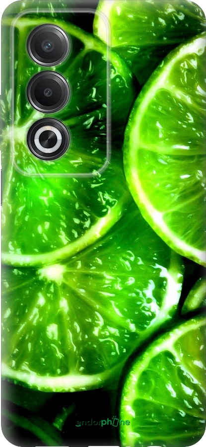 Силиконовый чехол Зелёные дольки лимона для Oppo A80 5G - 852u-3963 изображение 