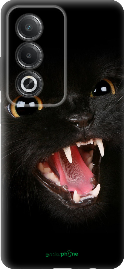 Силиконовый чехол Чёрная кошка для Oppo A80 5G - 932u-3963 изображение 