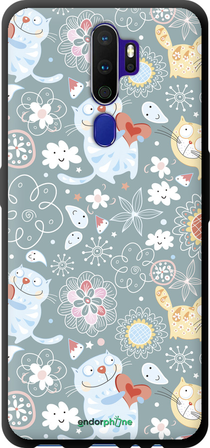 TPU чехол Котята v3 для Oppo A9 2020 - 1223b-1865 изображение 