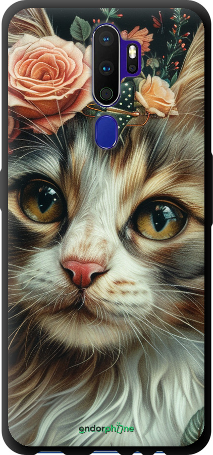 TPU чехол Cats and flowers для Oppo A9 2020 - 6069b-1865 изображение 