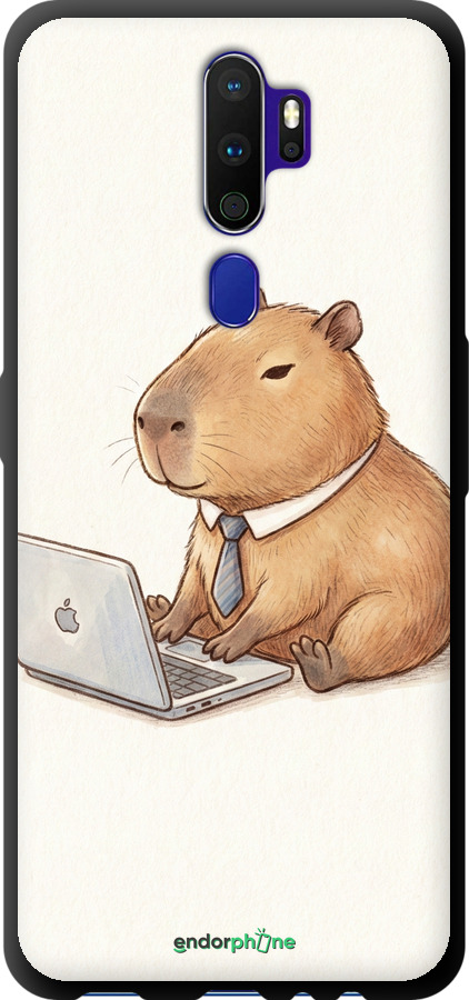 TPU чехол Funny Capybara CEO Working для Oppo A9 2020 - 6777b-1865 изображение 
