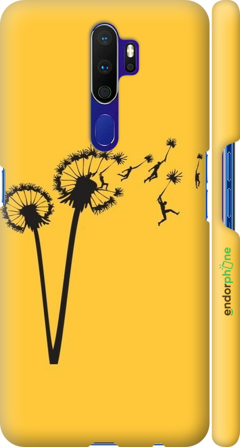 3D пластиковый матовый чехол Минимализм одуванчики для Oppo A9 2020 - 6449m-1865 изображение 