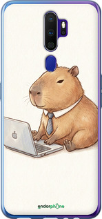 Силиконовый чехол 'Funny Capybara CEO Working' для Oppo A9 2020 изображение 1