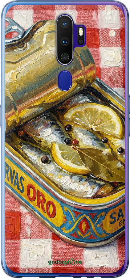 Силиконовый чехол Vintage Sardine Tin Phone для Oppo A9 2020 - 6772u-1865 изображение 