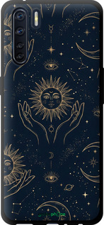 TPU чехол Celestial Harmony: Sun & Moon Gold Mystic Pattern для Oppo A91 - 6778b-1884 изображение 