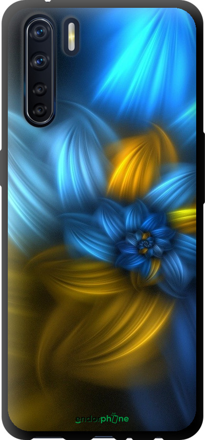 

TPU чорний чохол "Візерунок 46" для Oppo A91, Синій