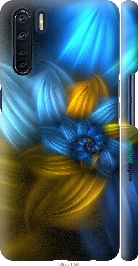 

3D пластиковий матовий чохол "Візерунок 46" для Oppo A91, Синій