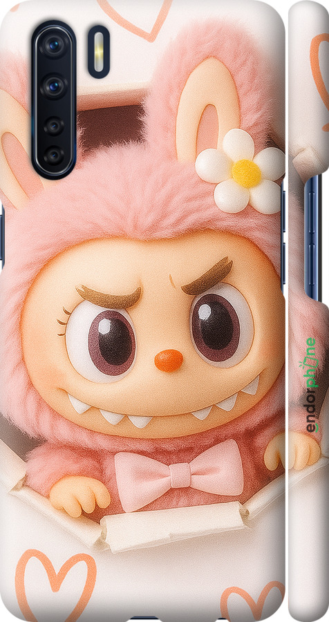 3D пластиковий матовий чехол Лабубу 2 для Oppo A91 - 6710m-1884 изображение 