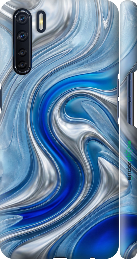 3D пластиковий матовий чехол Liquid Chrome для Oppo A91 - 6781m-1884 изображение 