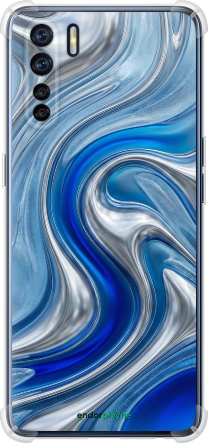 Силикон с усиленными углами чехол Liquid Chrome для Oppo A91 - 6781sp-1884 изображение 