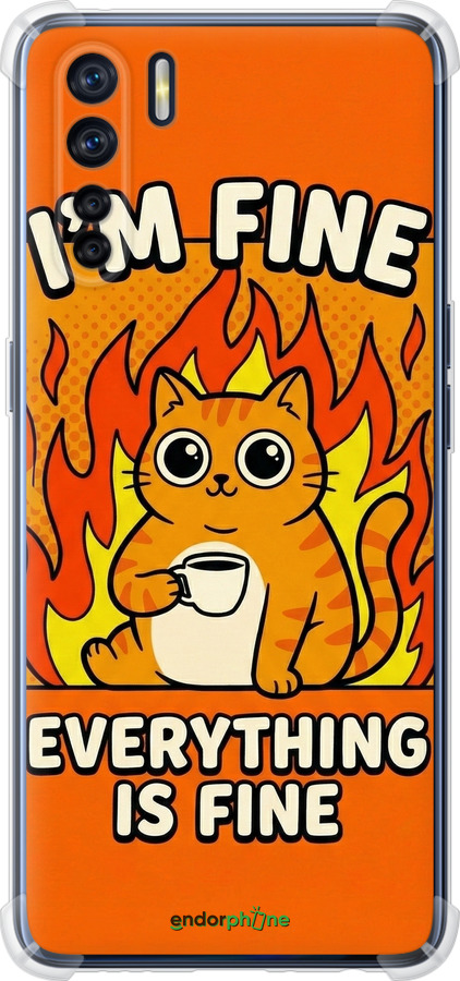 Силикон с усиленными углами чехол Funny Cat для Oppo A91 - 6786sp-1884 изображение 