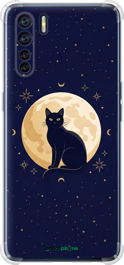 Силикон с усиленными углами чехол Cute Cat Celestial/Witchy для Oppo A91 - 6787sp-1884 изображение 
