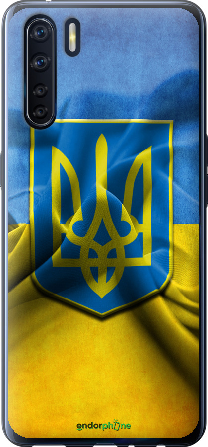 

Силіконовий чохол "Прапор та герб України" для Oppo A91, Блакитний