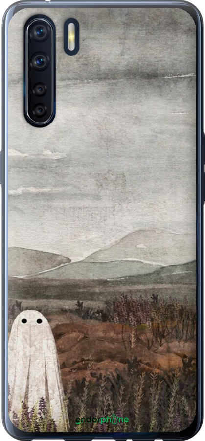 2D пластиковый чехол Одинокий призрак на фоне гор для Oppo A91 - 6486t-1884 изображение 