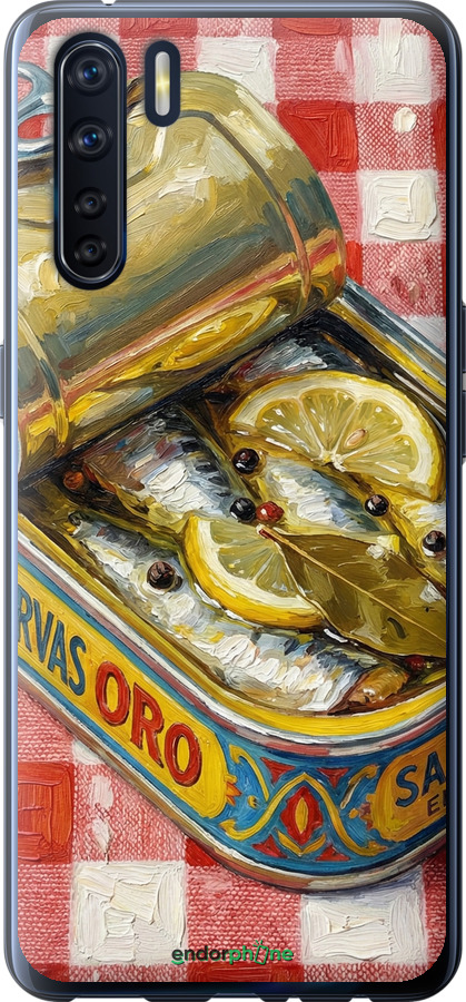 2D пластиковый чехол Vintage Sardine Tin Phone для Oppo A91 - 6772t-1884 изображение 