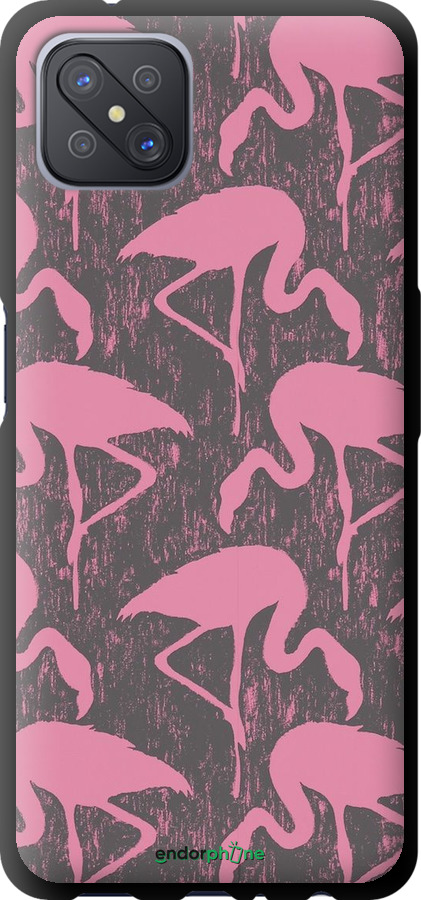 TPU чехол Vintage-Flamingos для Oppo Reno 4 Z - 4171b-2278 изображение 