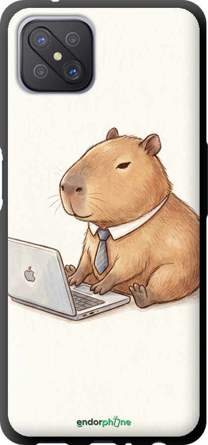 TPU чехол Funny Capybara CEO Working для Oppo Reno 4 Z - 6777b-2278 изображение 
