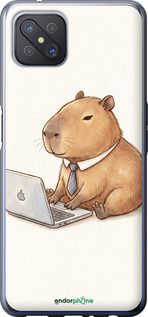 Силиконовый чехол 'Funny Capybara CEO Working' для Oppo Reno 4 Z изображение 1