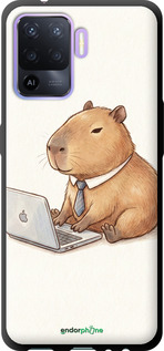 TPU чехол 'Funny Capybara CEO Working' для Oppo Reno5 Lite изображение 1