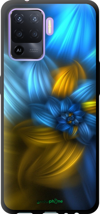 

TPU чорний чохол "Візерунок 46" для Oppo A94, Синій