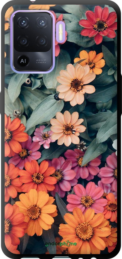 TPU чехол Beauty flowers для Oppo Reno5 Lite - 4050b-2312 изображение 
