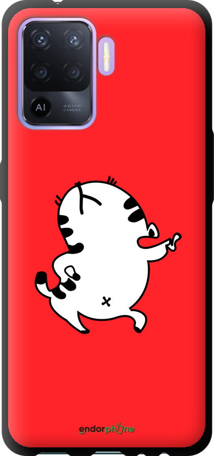 TPU чехол Котик для Oppo Reno5 Lite - 4577b-2312 изображение 