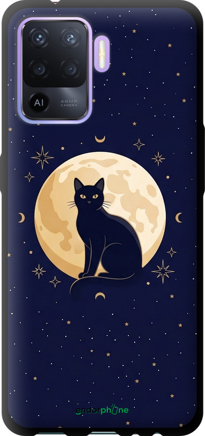 TPU чехол Cute Cat Celestial/Witchy для Oppo Reno5 Lite - 6787b-2312 изображение 