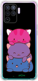 Силіконовий протиударний с посиленими кутами чехол Милі котятка для Oppo Reno5 Lite - 6518sp-2312 изображение 