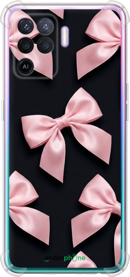 Силіконовий протиударний с посиленими кутами чехол Coquette Ribbons Dark Coquette для Oppo Reno5 Lite - 6767sp-2312 изображение 