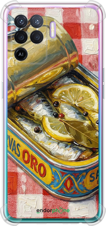 Силіконовий протиударний с посиленими кутами чехол Vintage Sardine Tin Phone для Oppo Reno5 Lite - 6772sp-2312 изображение 