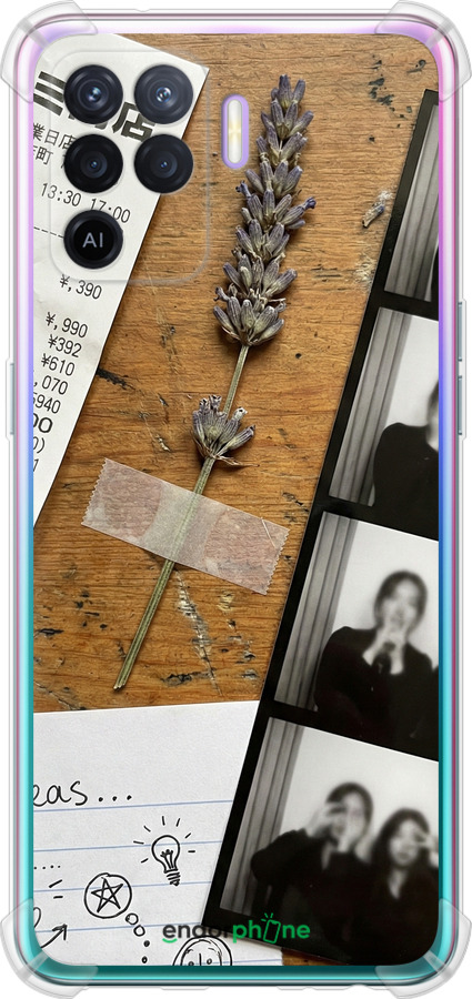 Силикон с усиленными углами чехол Aesthetic Scrapbook Collage для Oppo Reno5 Lite - 6773sp-2312 изображение 