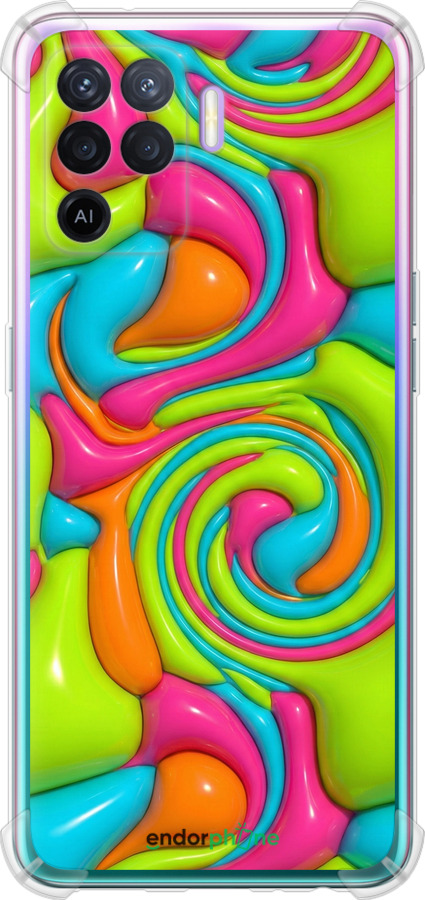 Силикон с усиленными углами чехол Y2K Jelly Dream для Oppo Reno5 Lite - 6780sp-2312 изображение 