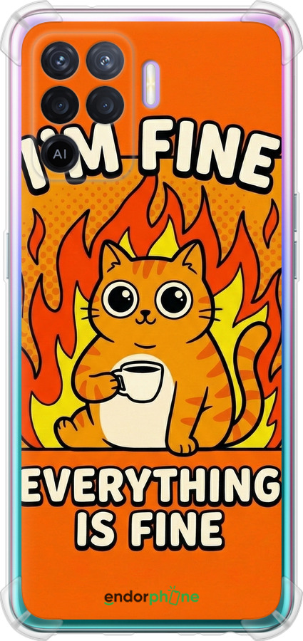 Силикон с усиленными углами чехол Funny Cat для Oppo A94 - 6786sp-2287 изображение 