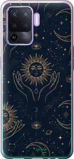 2D пластиковый чехол Celestial Harmony: Sun & Moon Gold Mystic Pattern для Oppo Reno5 Lite - 6778t-2312 изображение 