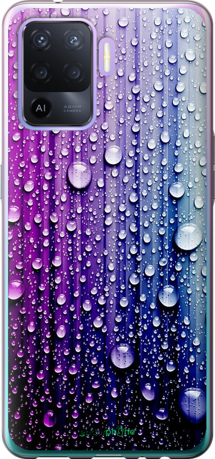 

Силіконовий чохол "Краплини води" для Oppo A94, Синій