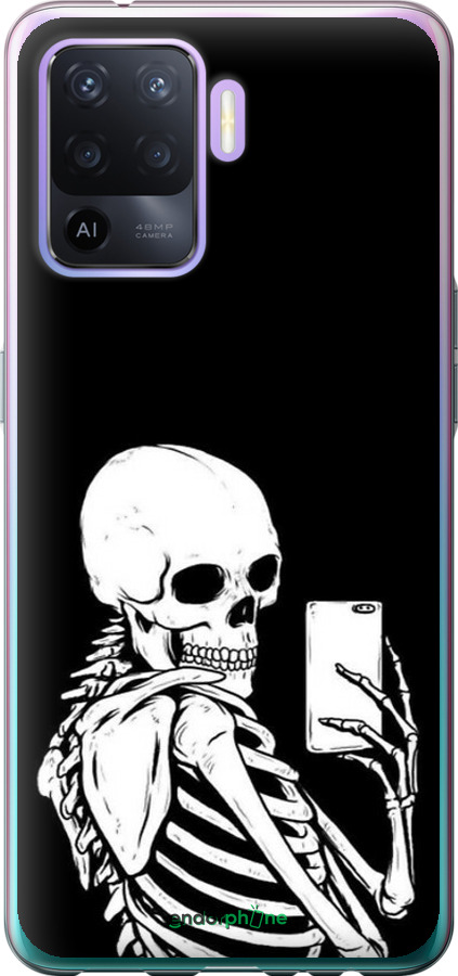 2D пластиковый чехол Скелет делает Selfie для Oppo A94 - 6535t-2287 изображение 
