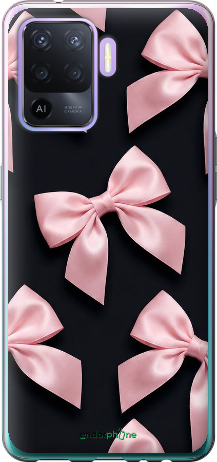 Силіконовий чехол Coquette Ribbons Dark Coquette для Oppo Reno5 Lite - 6767u-2312 изображение 