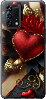Силиконовый чехол Сердечки v2 для Oppo A95 - 5832u-2345 изображение 